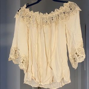 Cream Peasant top